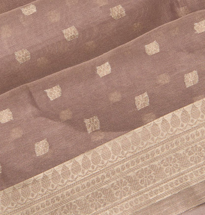 Organza Tissue Butta Lilac Saree