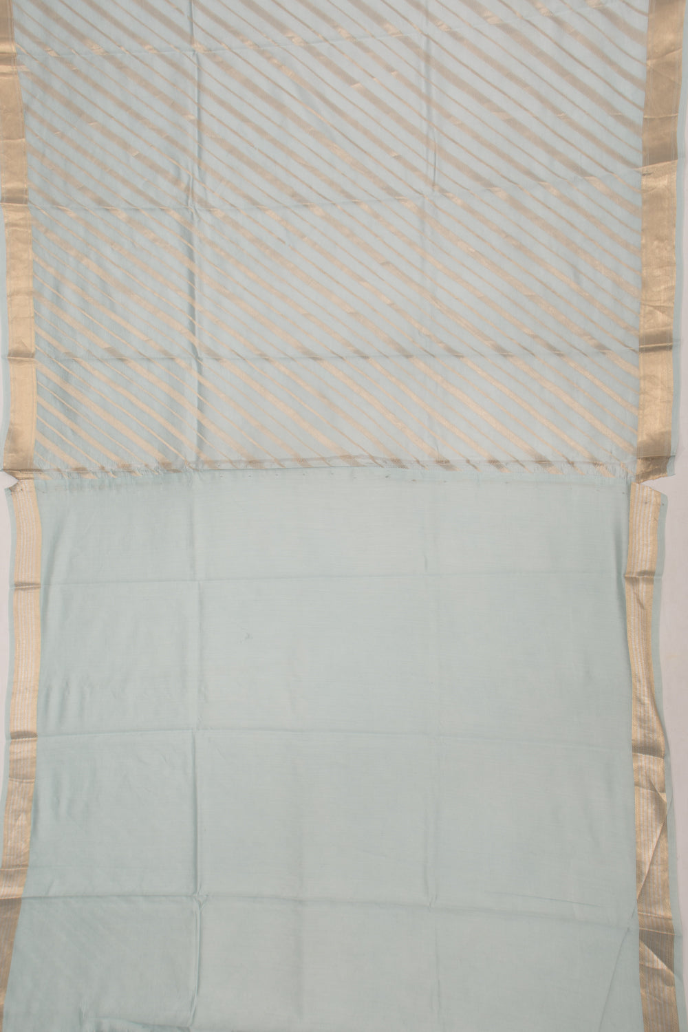 Poona Silk Diagonal Lines Grey Saree