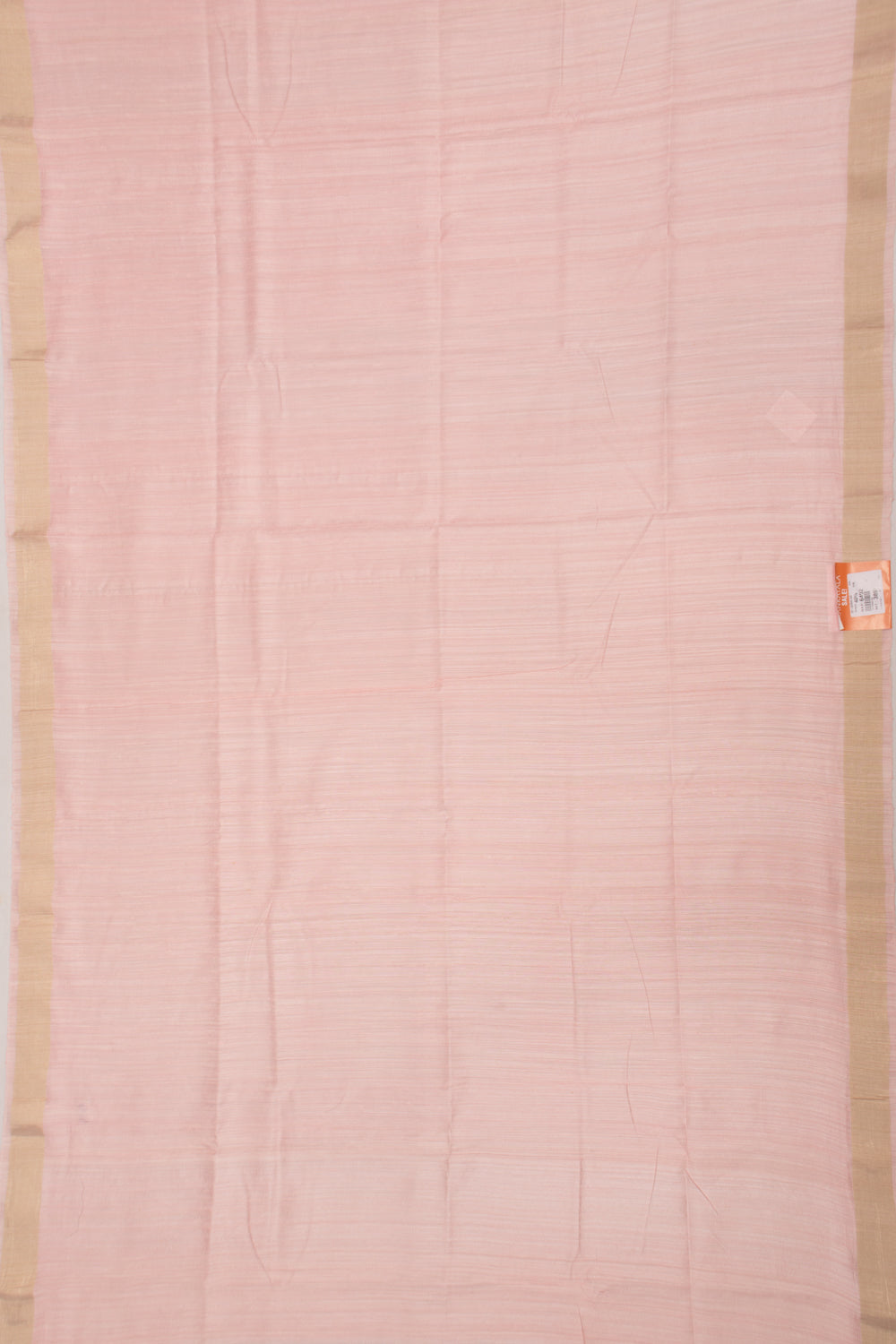 Tussar Plain Baby Pink Saree