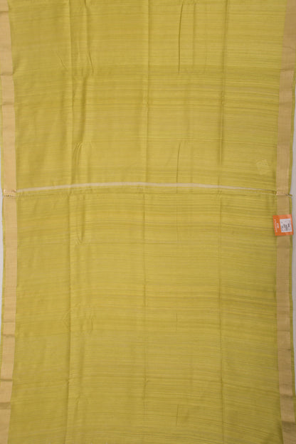 Tussar Plain Pastel Green Saree