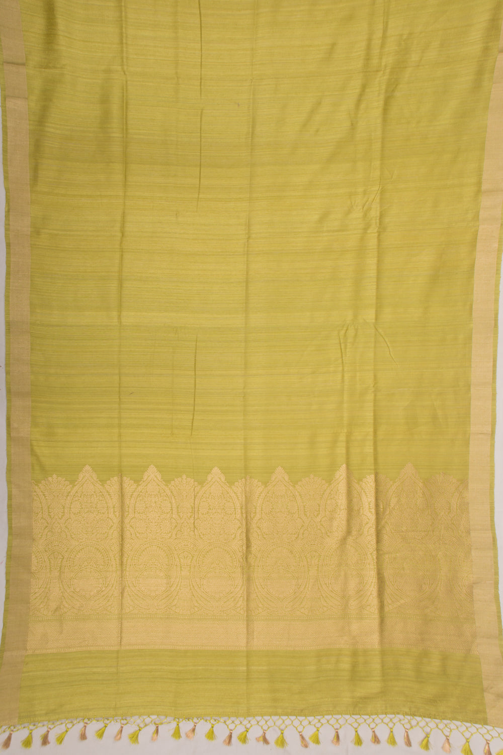 Tussar Plain Pastel Green Saree