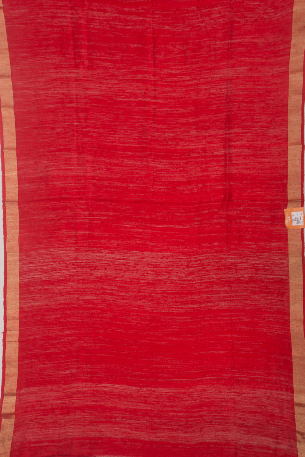 Banarasi Tussar Plain Red Saree