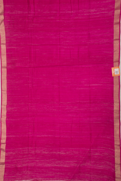 Tussar Plain Pink Saree