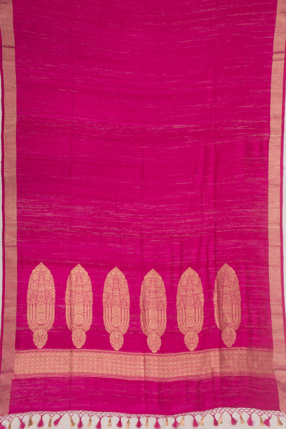 Tussar Plain Pink Saree