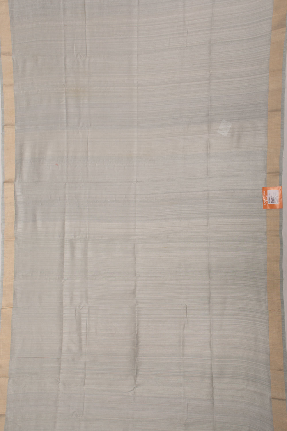 Tussar Plain Grey Saree