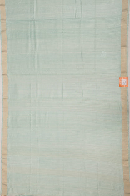Tussar Plain Sky Blue Saree