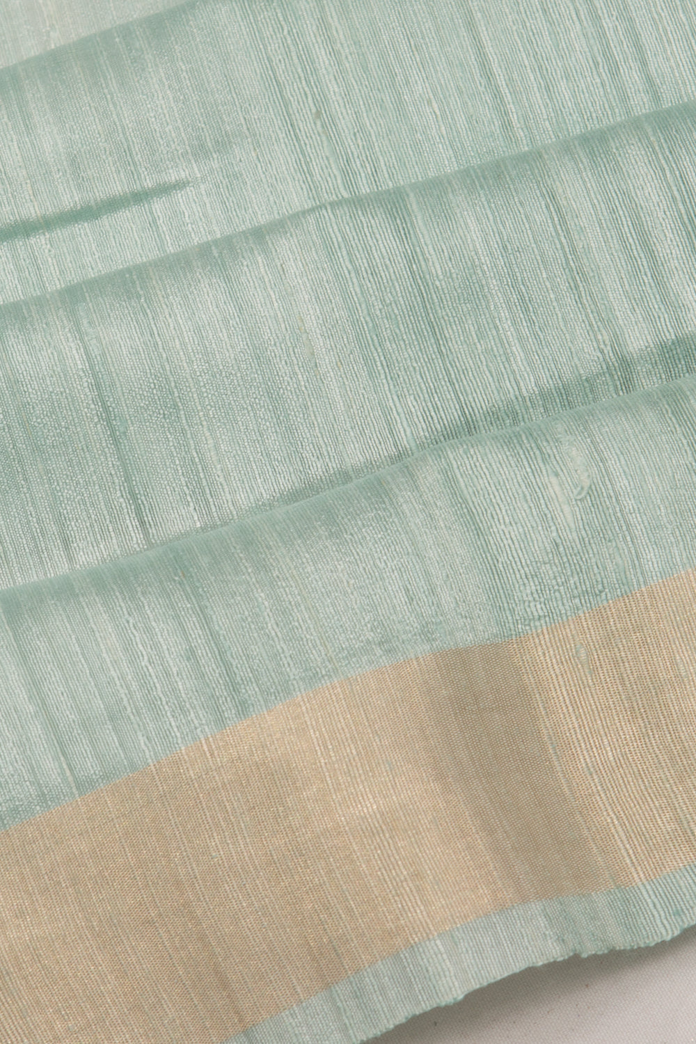 Tussar Plain Sky Blue Saree