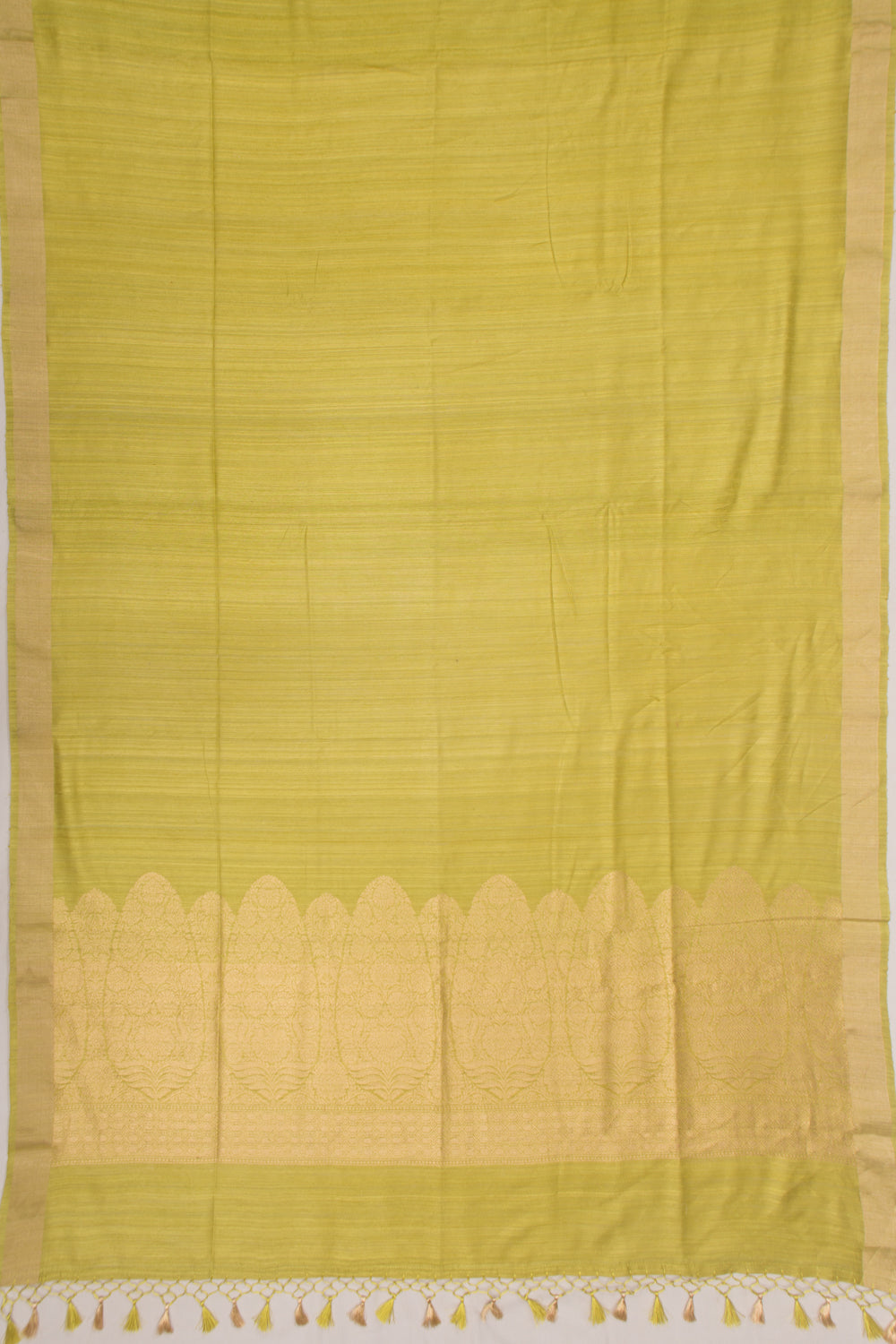 Tussar Plain Pastel Green Saree