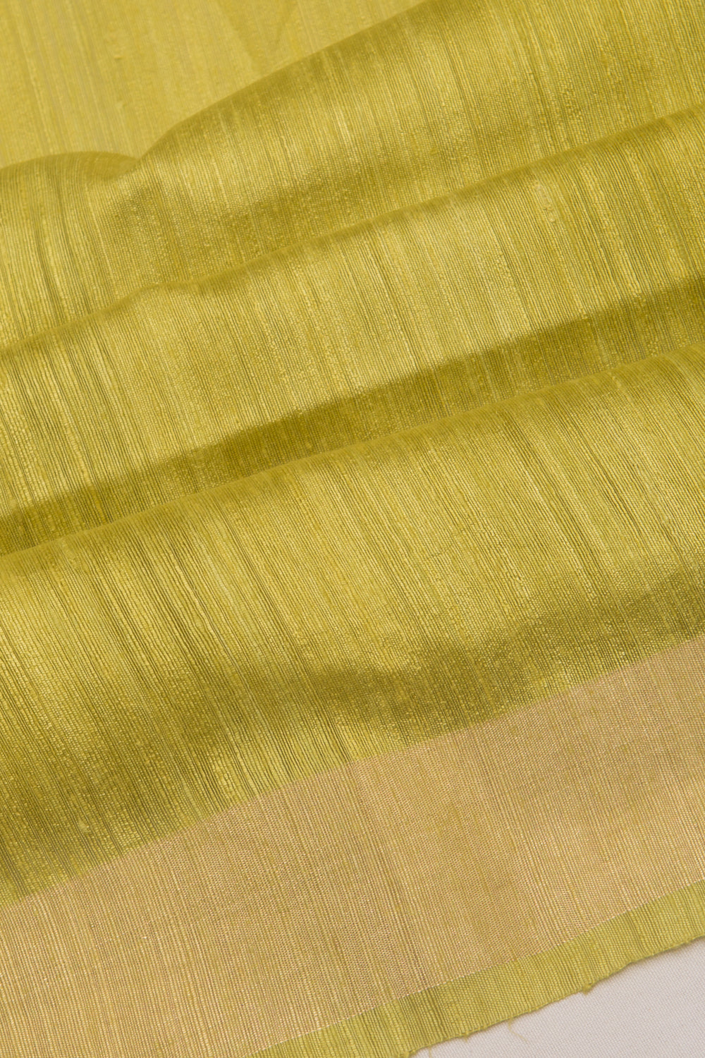 Tussar Plain Pastel Green Saree