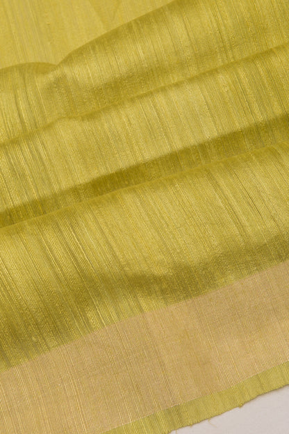 Tussar Plain Pastel Green Saree
