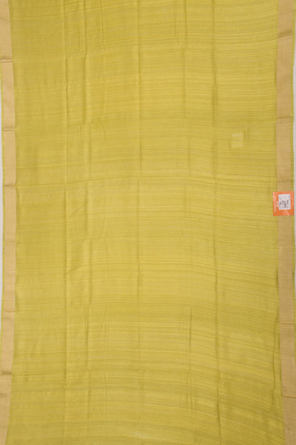 Tussar Plain Pastel Green Saree