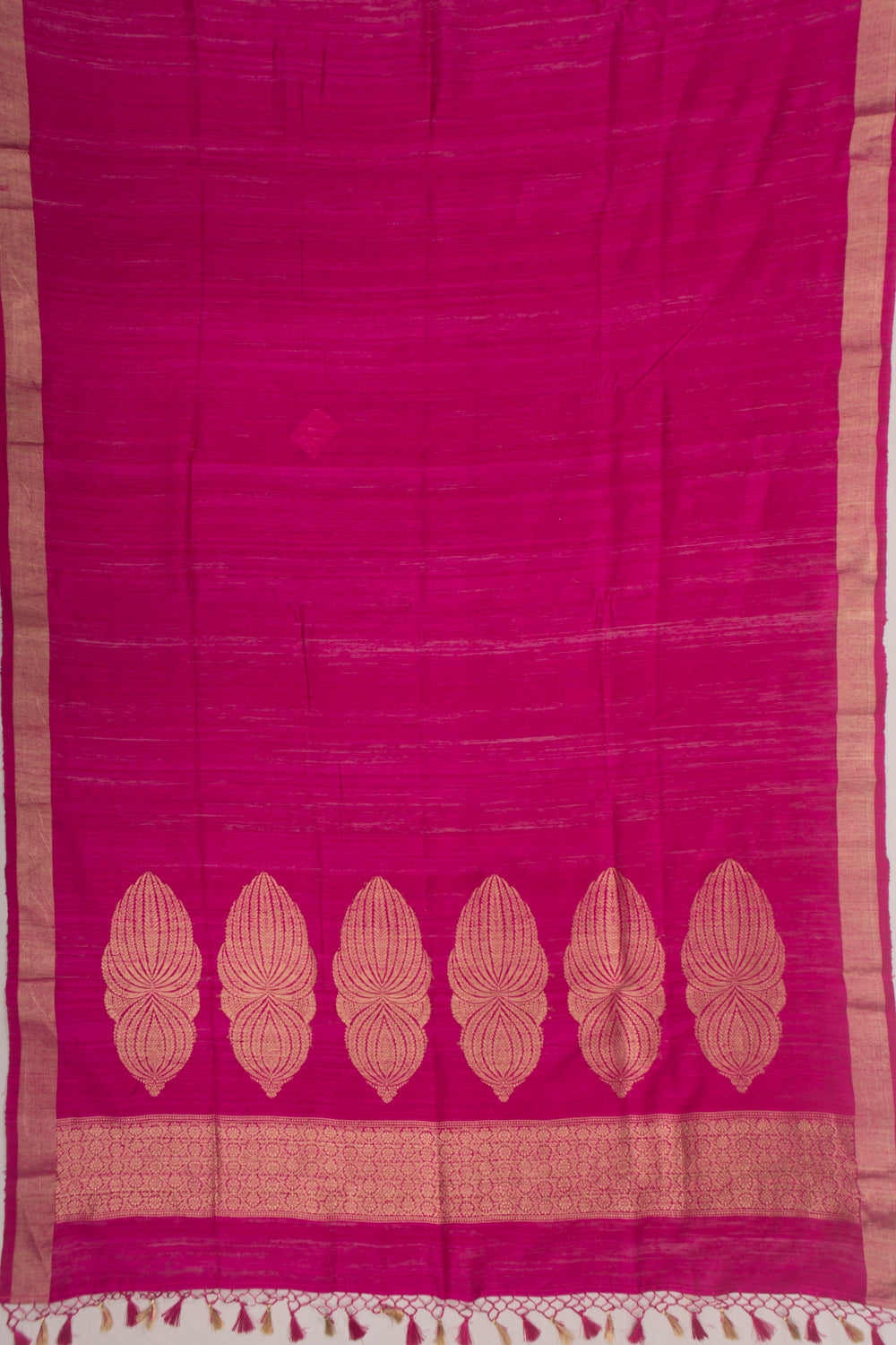 Banarasi Tussar Plain Pink Saree