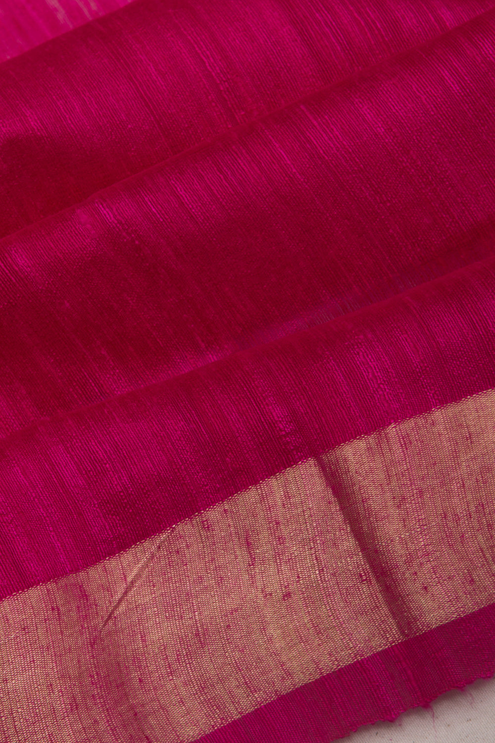 Banarasi Tussar Plain Pink Saree