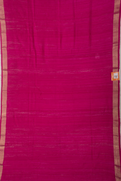 Banarasi Tussar Plain Pink Saree