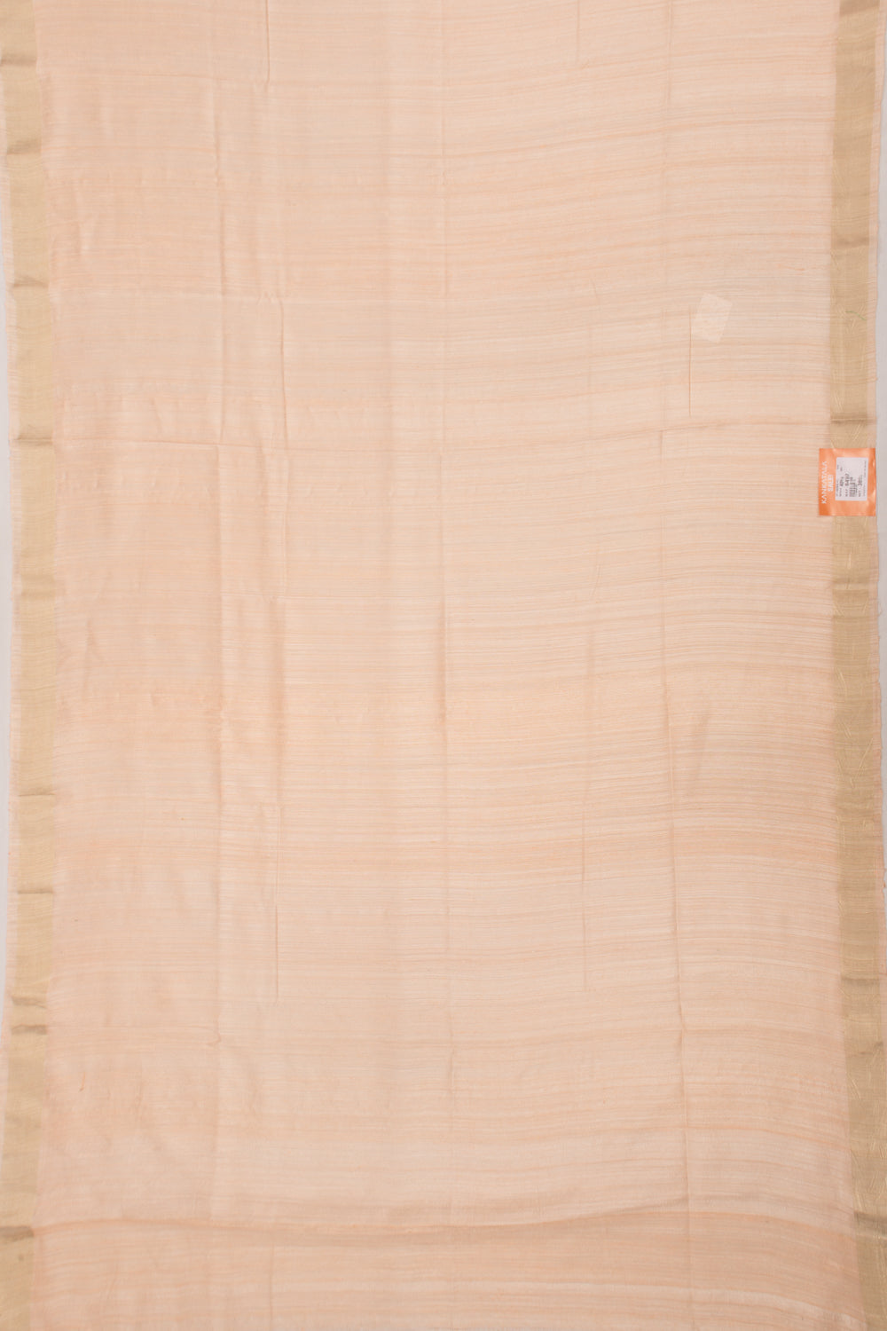 Tussar Plain Peach Saree