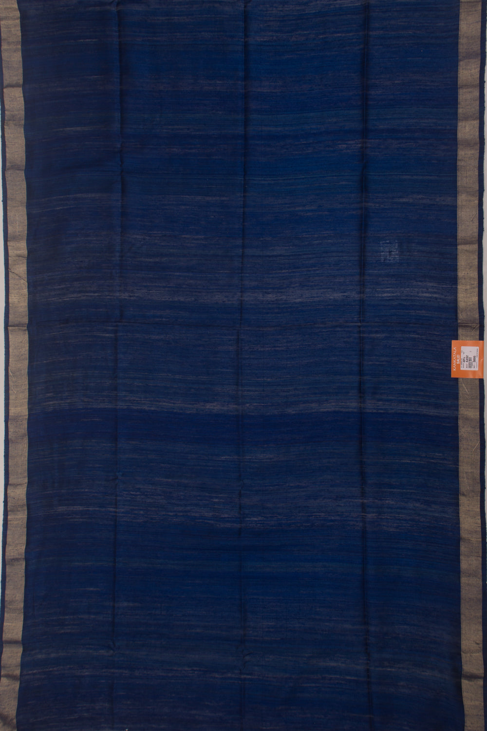 Tussar Plain Blue Saree
