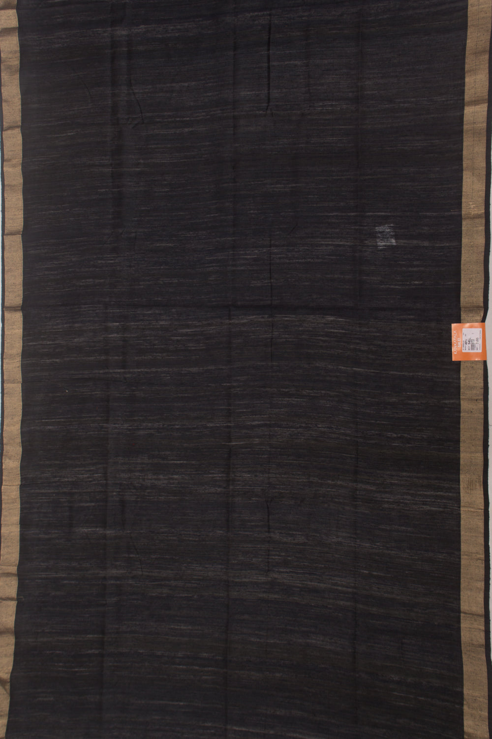 Banarasi Tussar Plain Black Saree