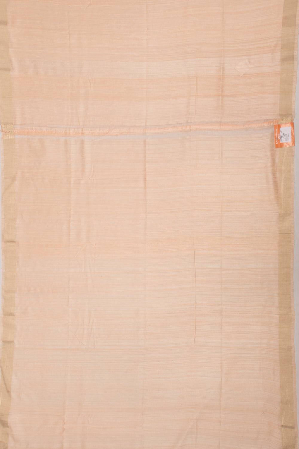 Tussar Plain Peach Saree