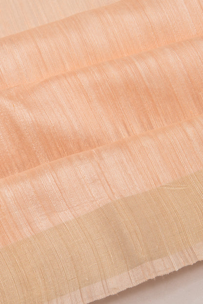 Tussar Plain Peach Saree