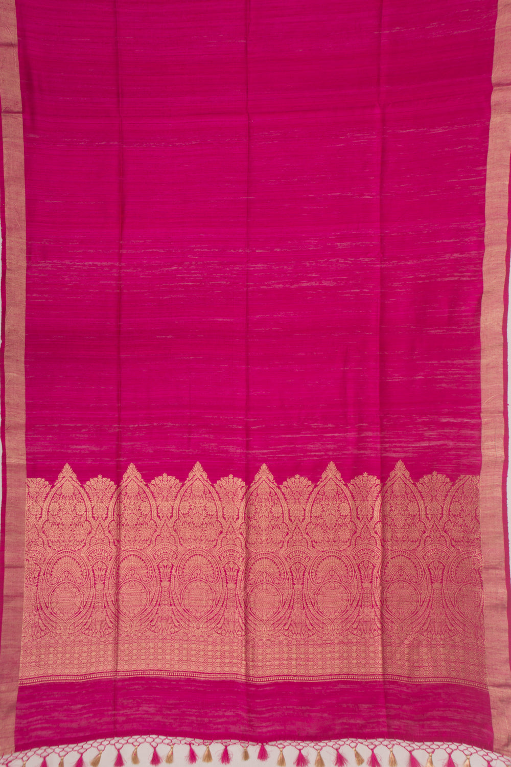 Banarasi Tussar Plain Pink Saree