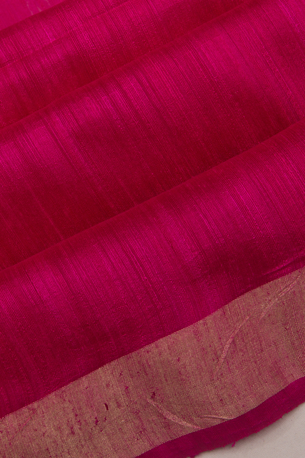 Banarasi Tussar Plain Pink Saree