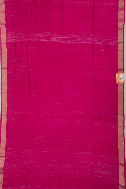 Banarasi Tussar Plain Pink Saree