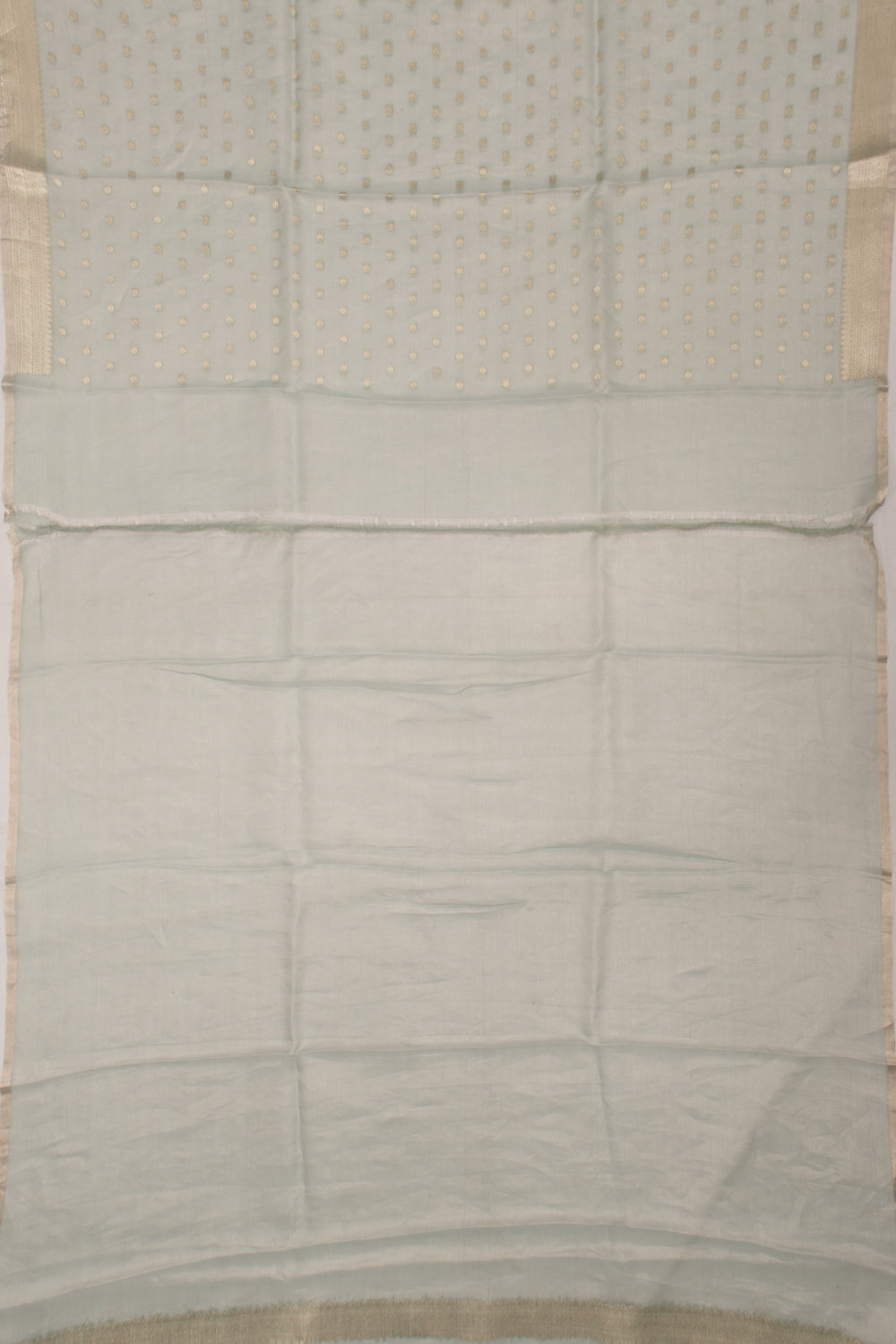 Organza Tissue Butta Pastel Blue Saree