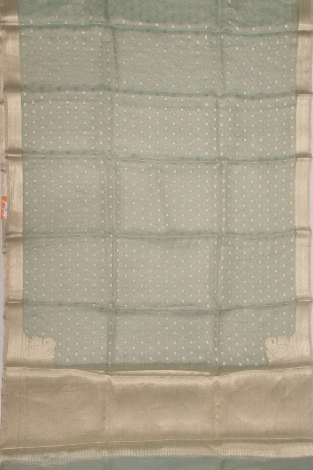 Organza Tissue Butta Pastel Blue Saree