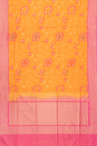 Banarasi Silk Jamdani Jaal Orange Saree