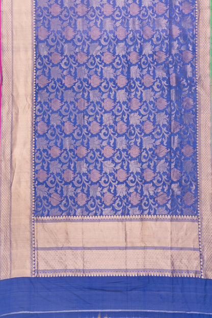 Banarasi Silk Brocade Dark Blue Saree