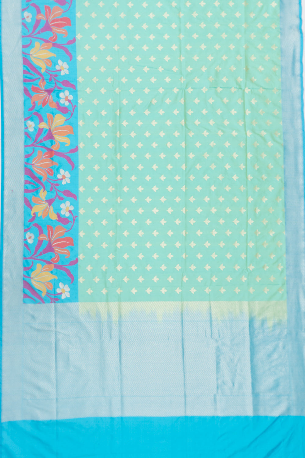 Banarasi Silk Butta Blue Saree