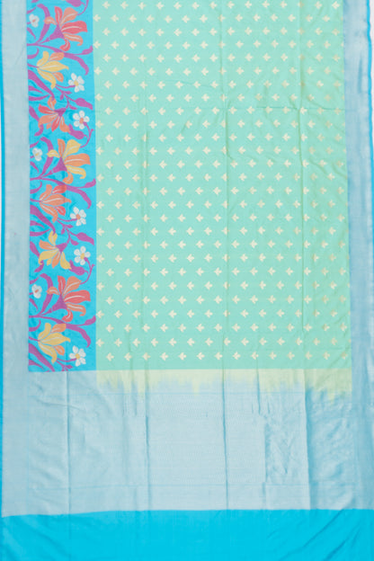 Banarasi Silk Butta Blue Saree