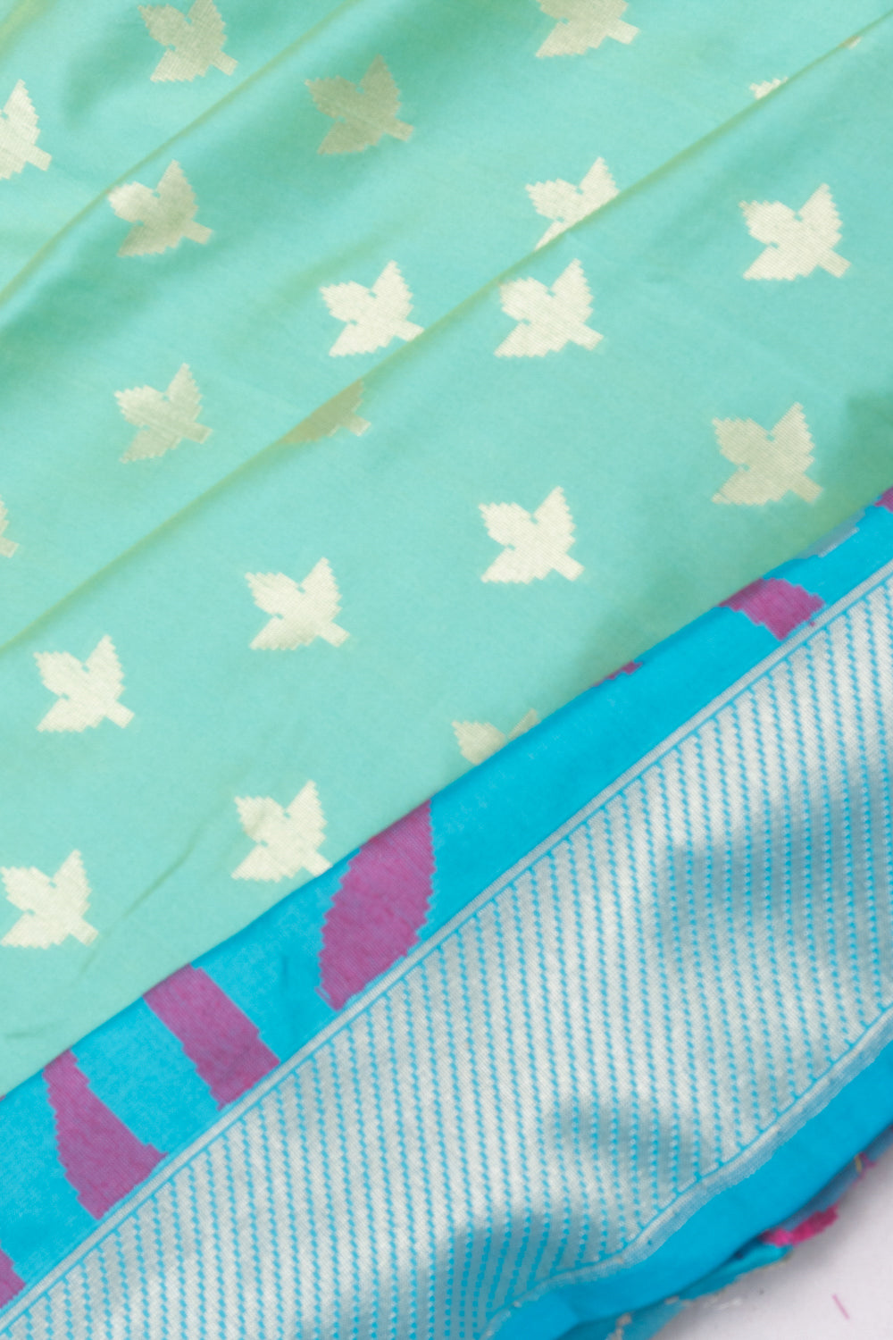 Banarasi Silk Butta Blue Saree