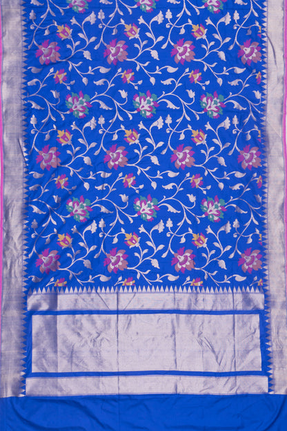 Banarasi Silk Jaal Royal Blue Saree