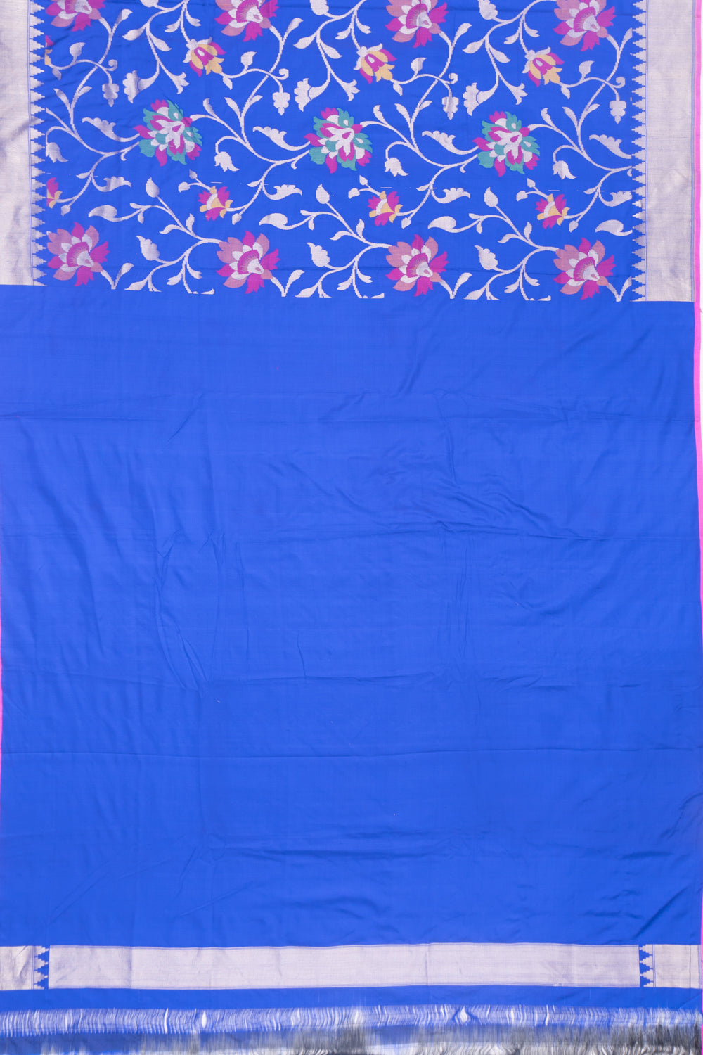 Banarasi Silk Jaal Royal Blue Saree