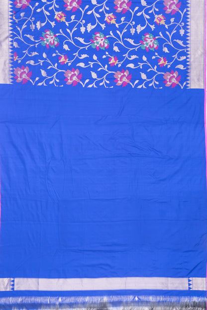 Banarasi Silk Jaal Royal Blue Saree