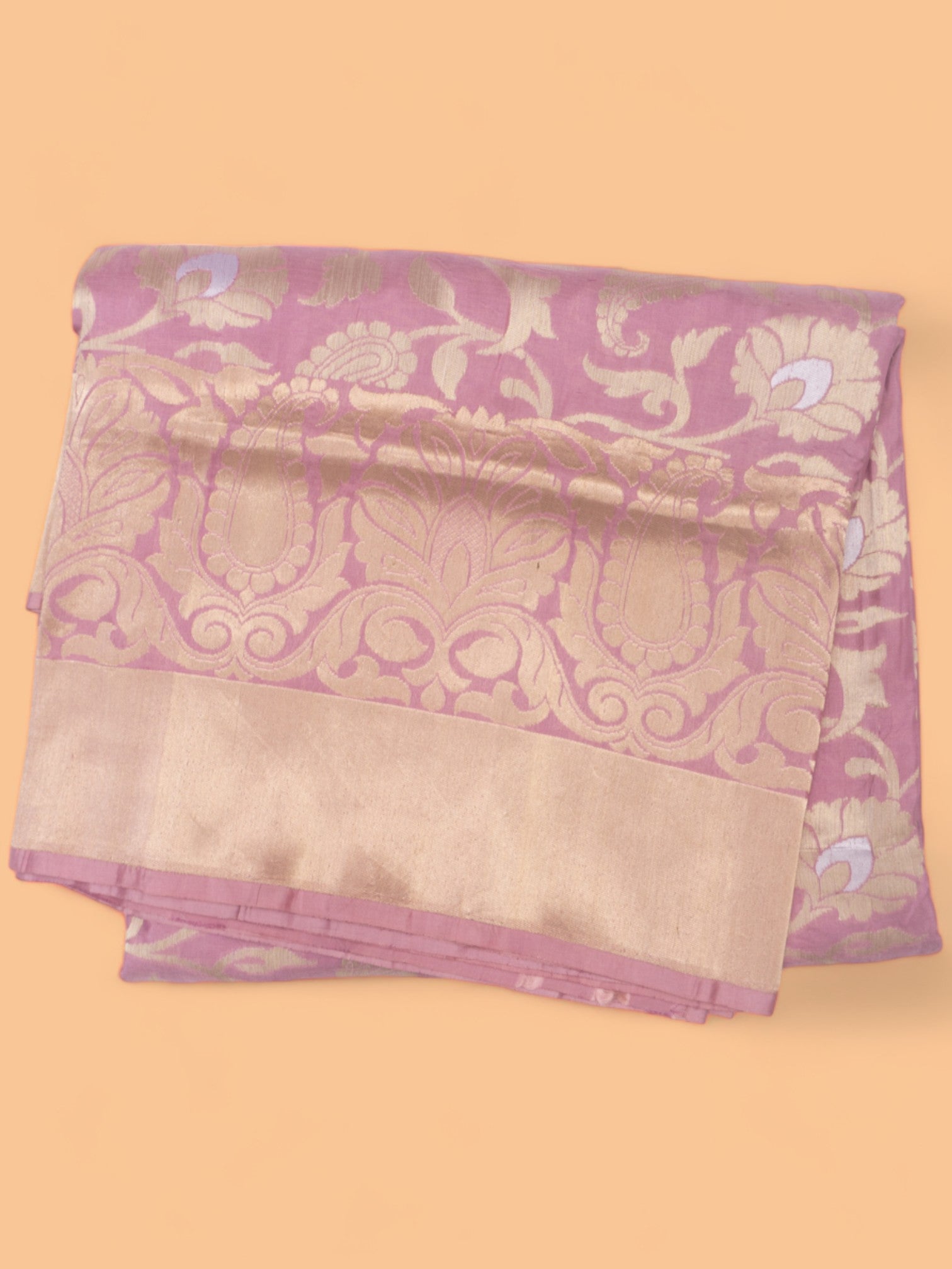 Banarasi Silk Jaal Lavender Saree