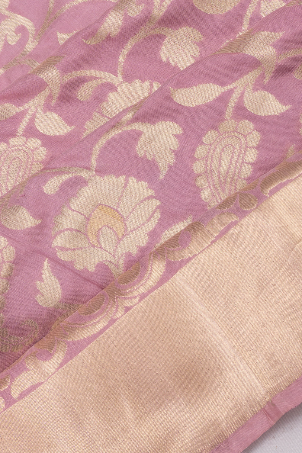 Banarasi Silk Jaal Lavender Saree