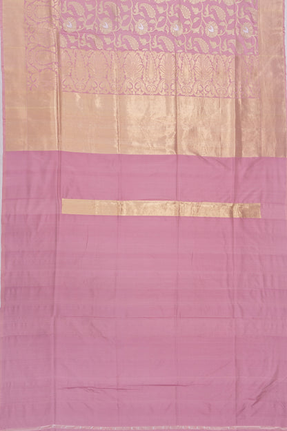 Banarasi Silk Jaal Lavender Saree
