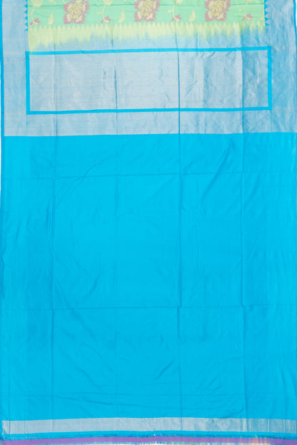 Banarasi Silk Jaal Dual Tone Green And Blue Saree