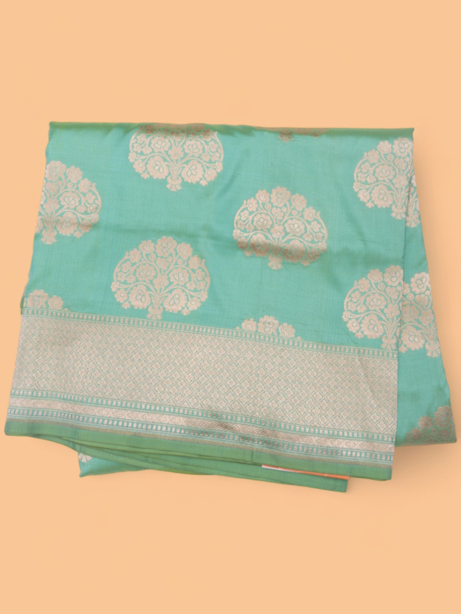 Banarasi Silk Butta Sea Green Saree