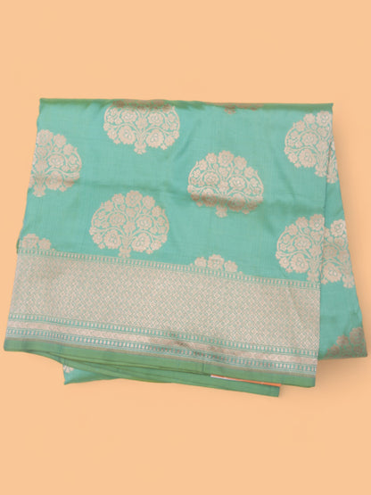 Banarasi Silk Butta Sea Green Saree