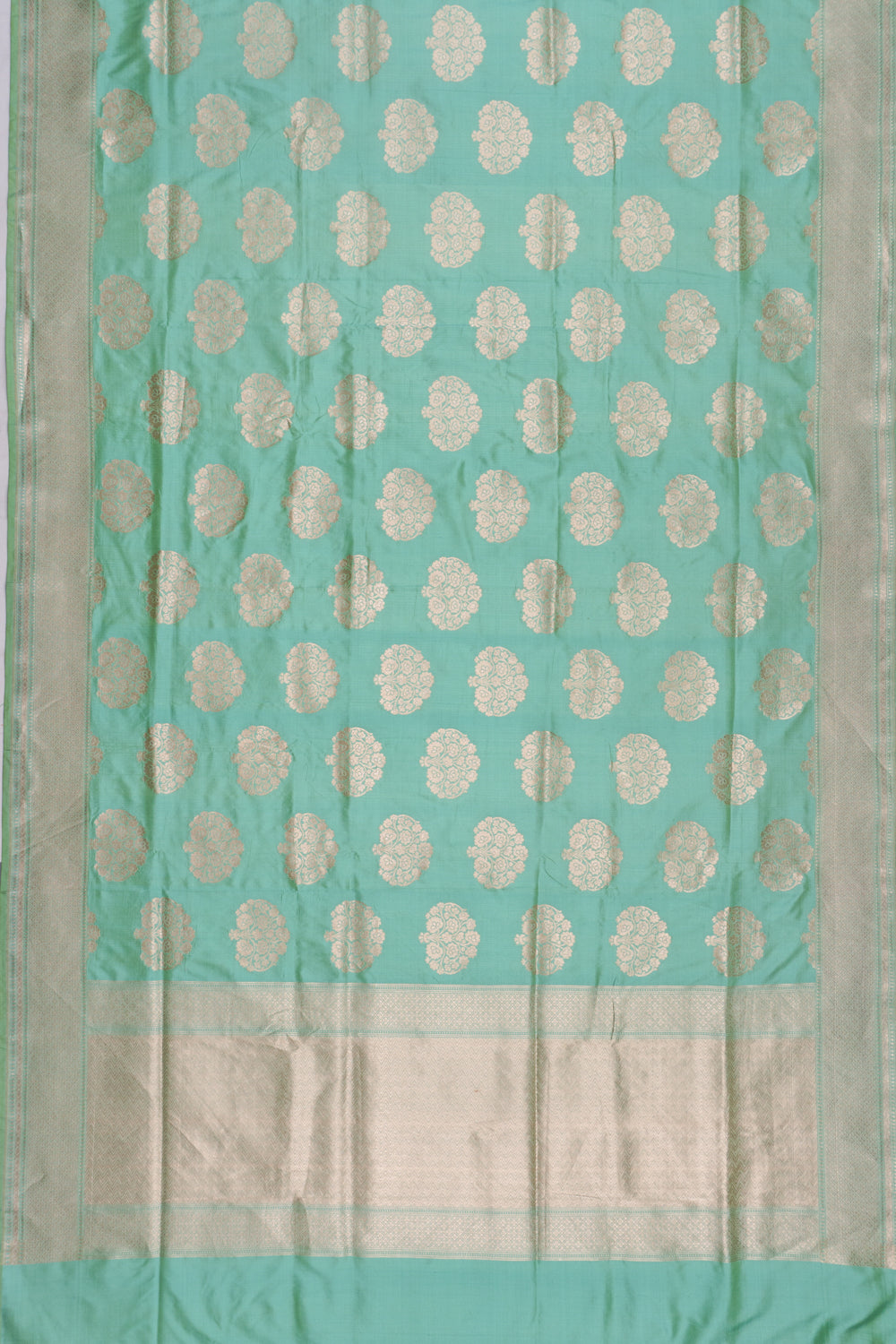 Banarasi Silk Butta Sea Green Saree