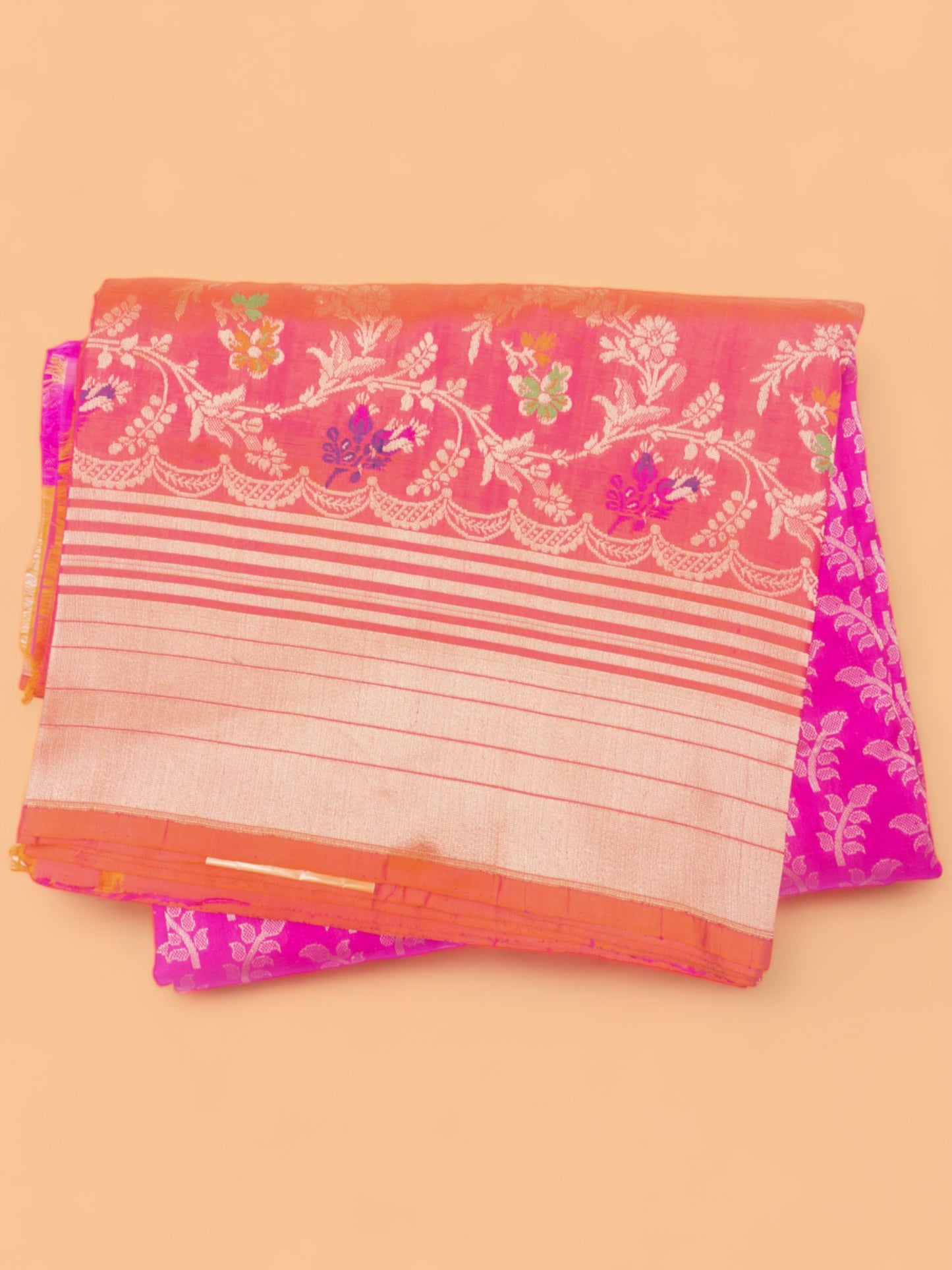 Banarasi Silk Brocade Pink Saree