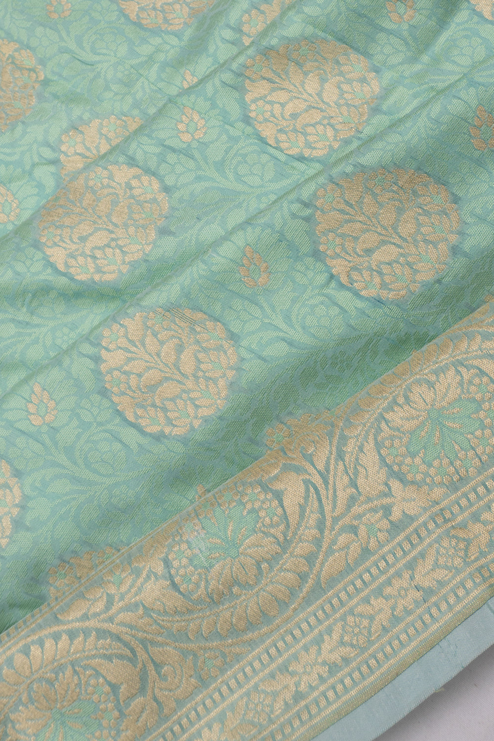 Banarasi Silk Jacquard And Butta Blue Saree