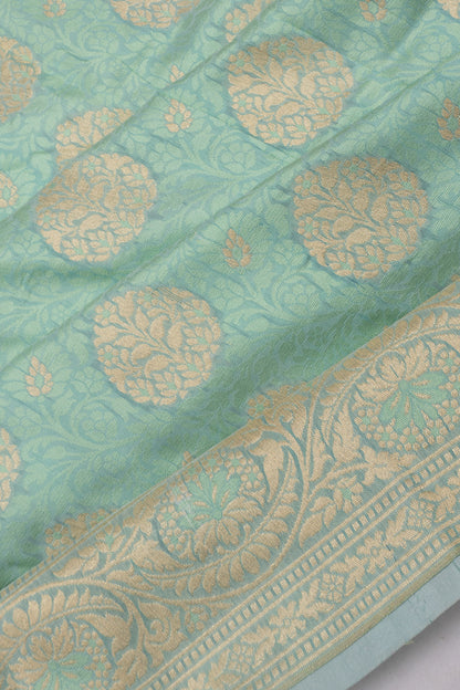 Banarasi Silk Jacquard And Butta Blue Saree