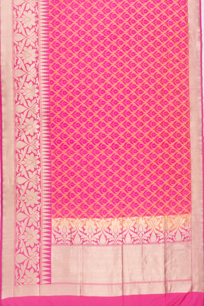 Banarasi Silk Brocade Orange Saree