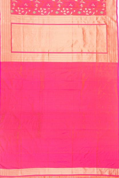 Banarasi Silk Jaal Dual Tone Pink And Orange Saree