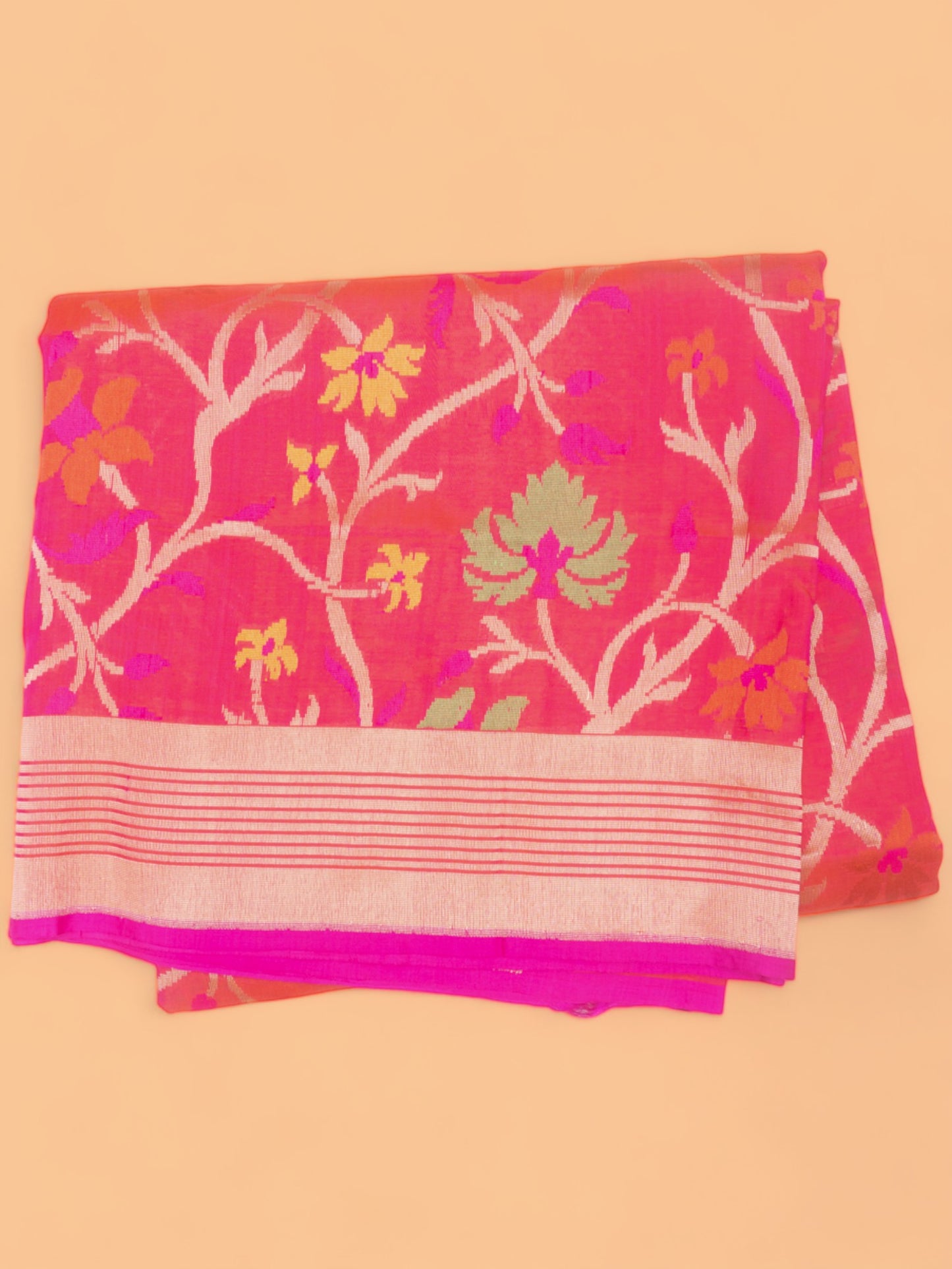 Banarasi Silk Jaal Pink Saree