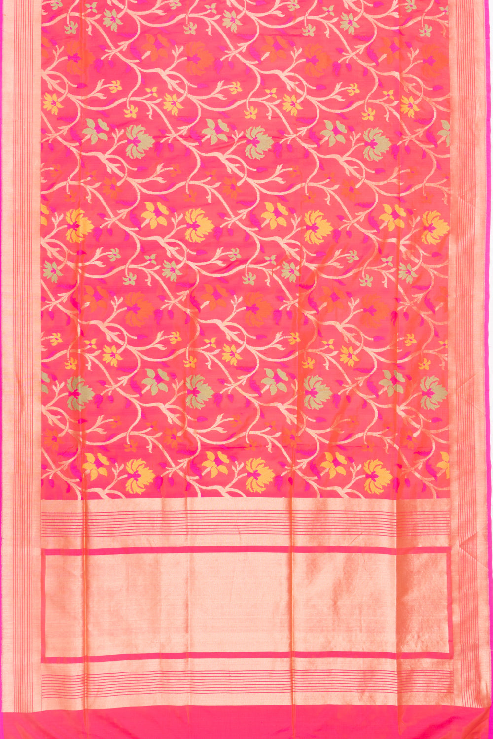 Banarasi Silk Jaal Pink Saree